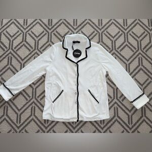 NWT White with Black Trim PJ set